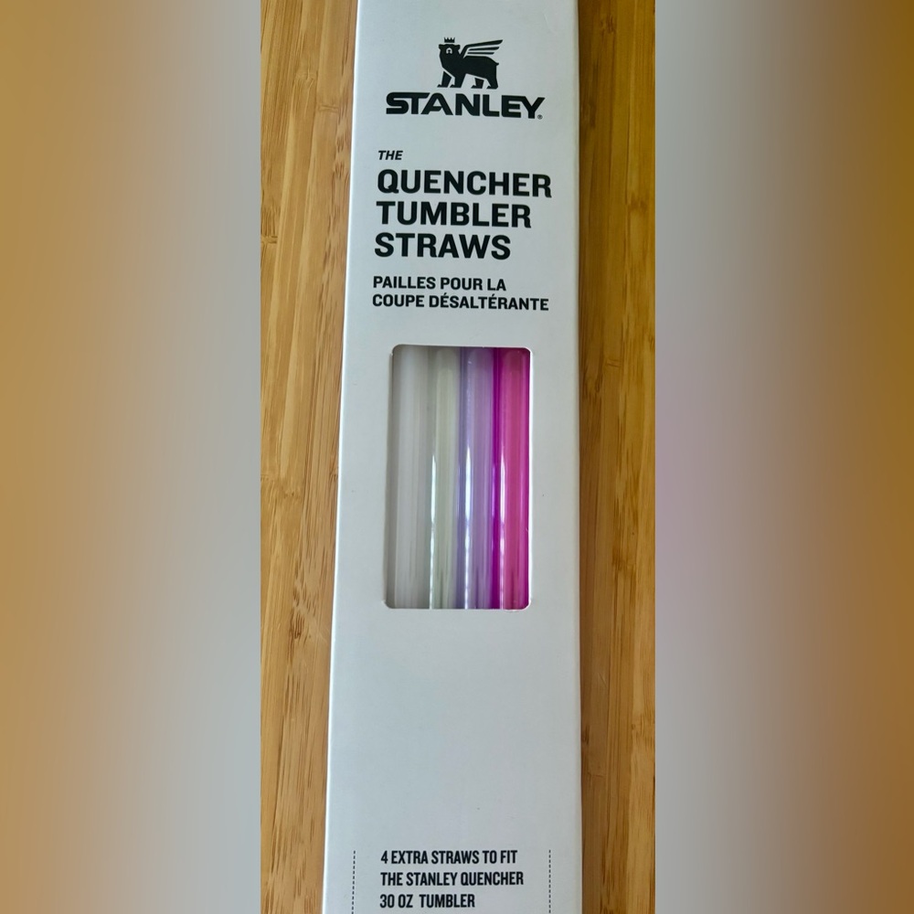 Stanley Quencher Tumbler Straw Set - Pink and Clear